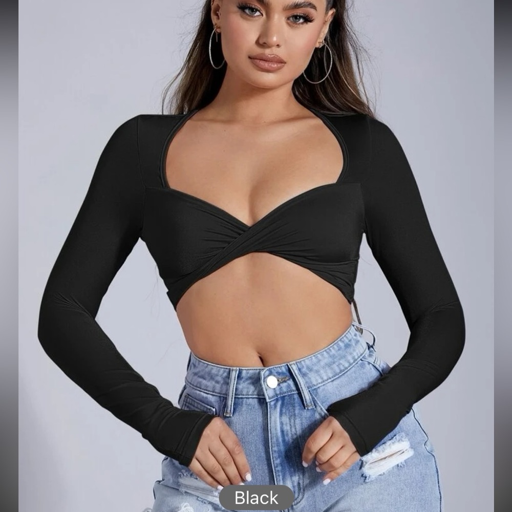 Twist front crop top